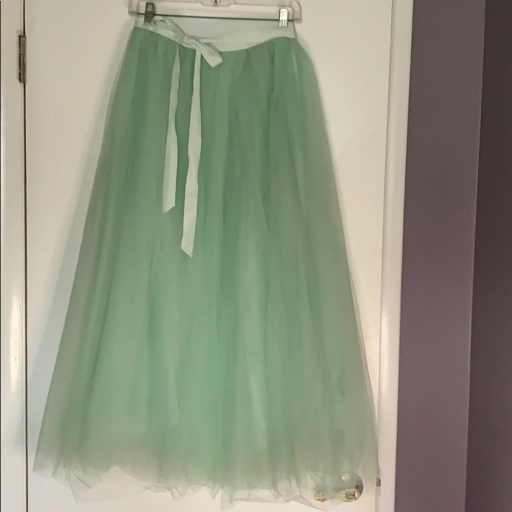 J. Crew Mint Tulle Ballet Skirt